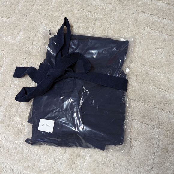 Monteau Navy Blue Cami Wide Leg Jumpsuit Elastic Waist Size Small - Picture 12 of 12